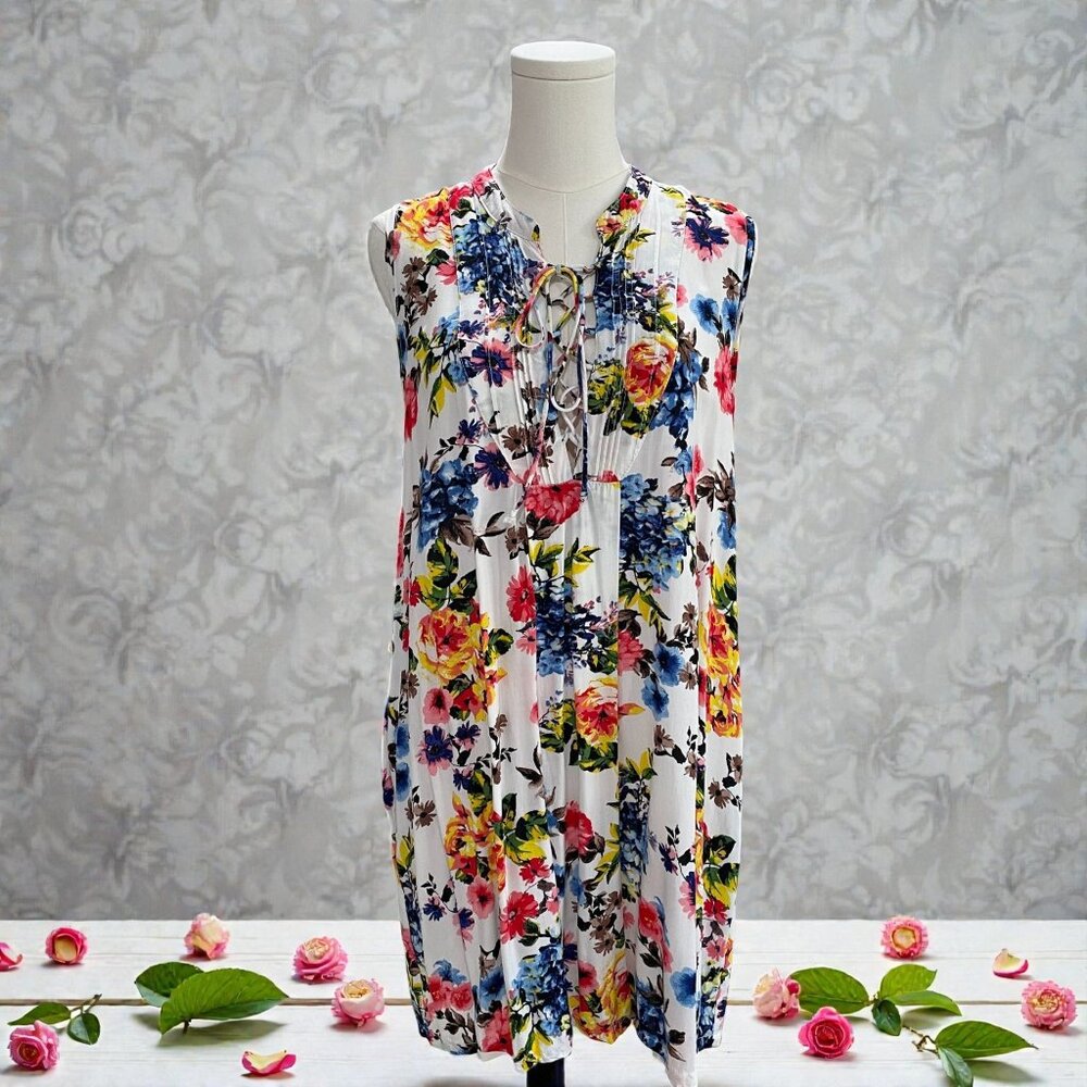 Umgee Cottagecore Floral Dress Boho Garden Sleeveless Festival Vacation Summer‎